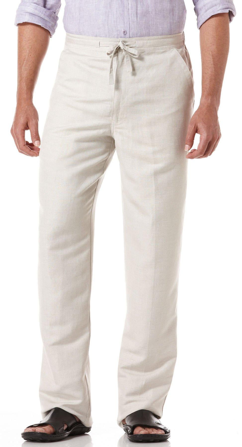 Men's Linen Pants Trousers Summer Pants Beach Pants Casual Pocket Elas